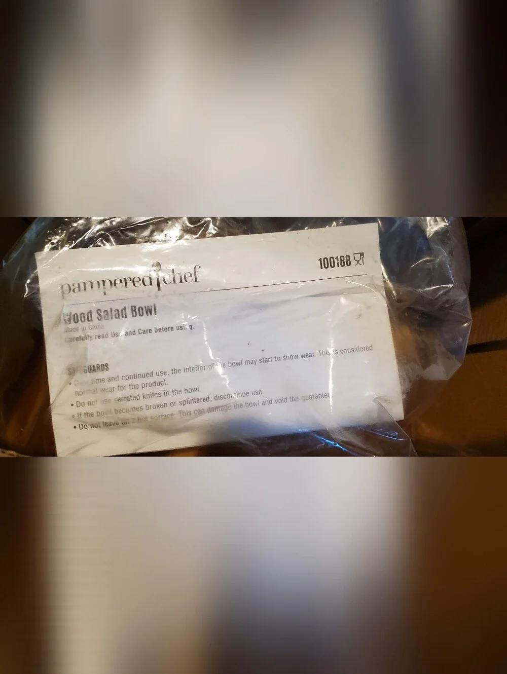 Pampered Chef Acacia Wood Salad Bowl & Servers Set New in Box Discontinued